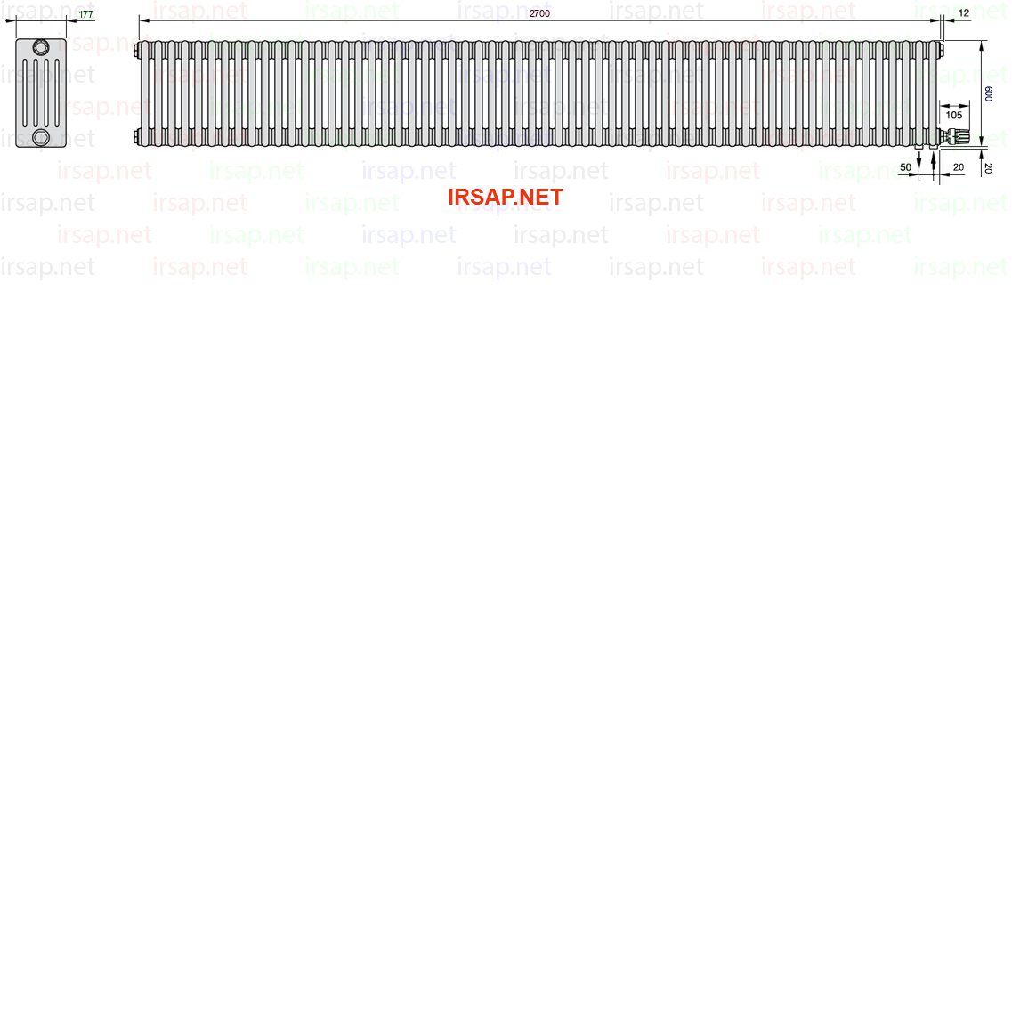 Радиатор IRSAP Tesi 50600/60 T26 CL 01